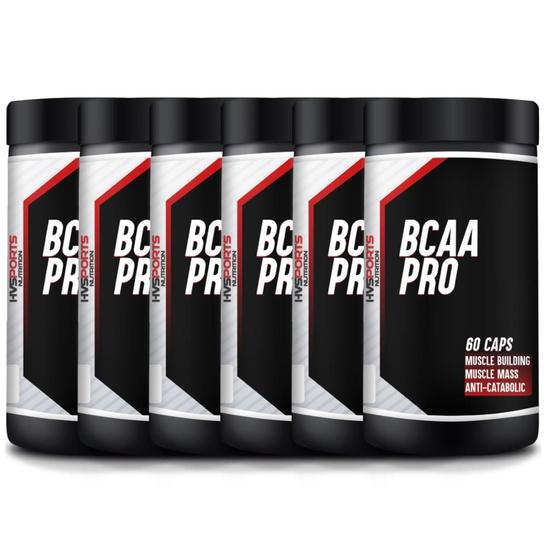 Imagem de Kit 06 potes bcaa pro amino 60 capsulas - hvsport