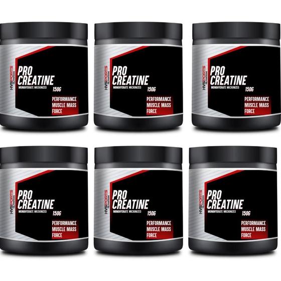 Imagem de Kit 06 potes pro creatine 150g - hvsports