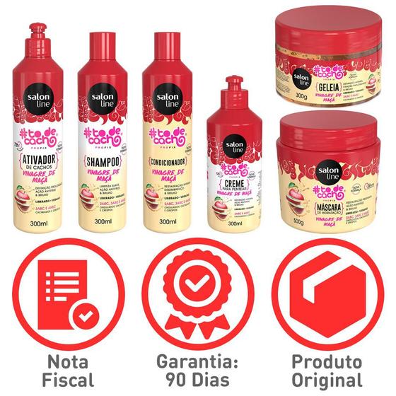 Kit 06 Produtos Salon Line To De Cacho Vinagre De Maça Menor preço em Kit 06 Produtos Salon Line To De Cacho Vinagre De Maça