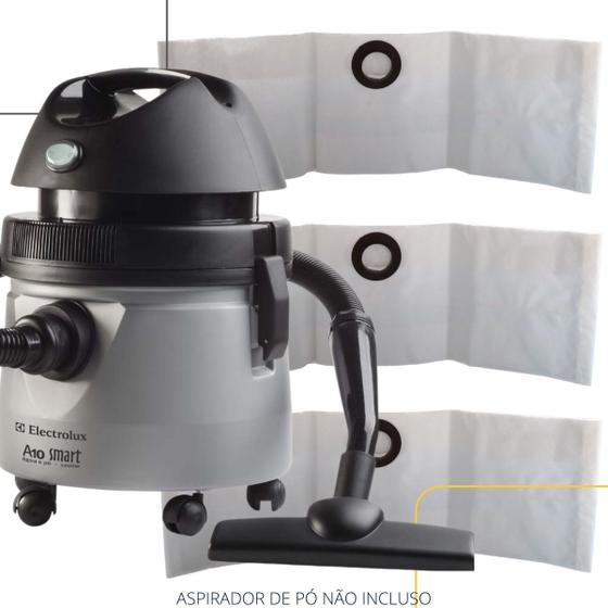 Imagem de Kit 06 Saco Aspirador De Pó Electrolux Descartável A10 Antigo Bocal de Encaixe 65 mm
