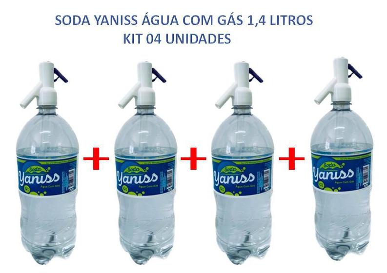 Kit 06 soda gaseificada água com gás 1,4l descartavel yaniss Menor preço em Kit 06 soda gaseificada água com gás 1,4l descartavel yaniss