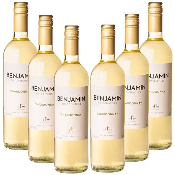 Imagem de Kit 06 Unidades Vinho Benjamin Nieto Chardonnay Branco 750Ml