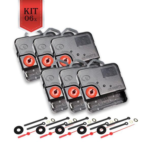 Kit 06x Máquina De Relógio Para Parede Quartz Eixo 16,5 Menor preço em Kit 06x Máquina De Relógio Para Parede Quartz Eixo 16,5