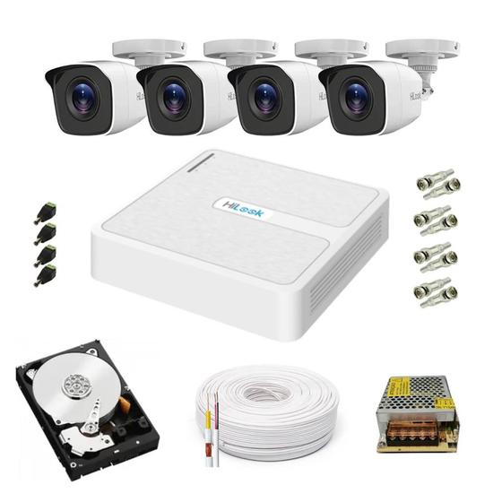 Imagem de Kit  08 cameras full hd hilook hikvision com hd instalado