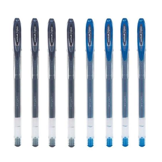 Imagem de Kit 08 Caneta Gel Uni Ball 0.7mm Signo Neo Ponta Fina Escolha a Cor: