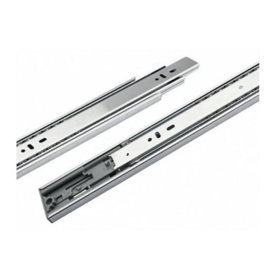Imagem de Kit 08 Corrediças Toque Push to Open Reforçada 35cm Gavetas