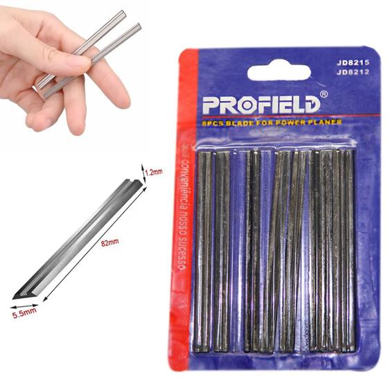 Kit 08 Facas Fina Plaina Elétrica JD8215- 82mm Profield Menor preço em Kit 08 Facas Fina Plaina Elétrica JD8215- 82mm Profield