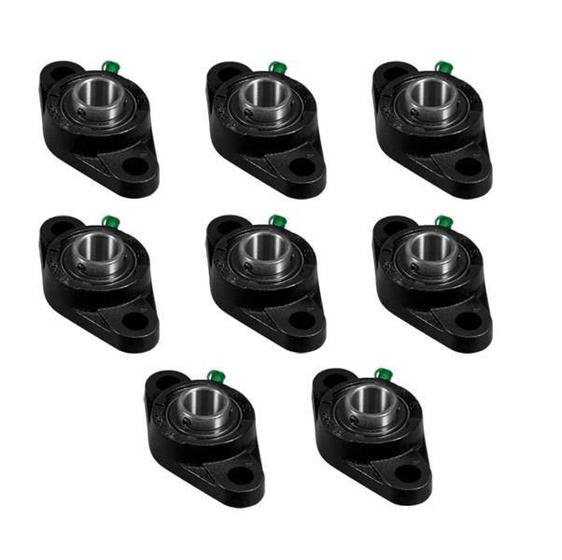 Imagem de Kit 08 Mancal Flange Com Rolamento 20Mm - Ucfl204 Fl204