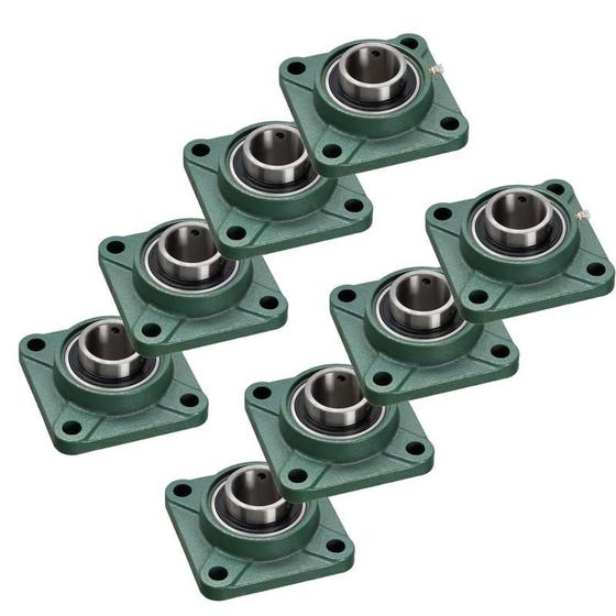 Imagem de Kit 08 Mancal Quadrado Com Rolamento Ucf24 20Mm