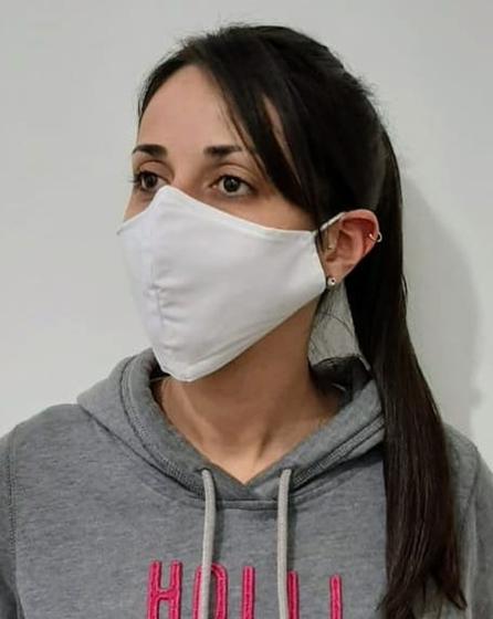 Imagem de Kit 08 Máscaras De Tecido Tricoline Duplo 100% Algodão Com Ajustador Nasal - Lavável