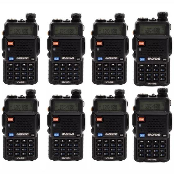 Imagem de Kit 08 Rádio Comunicador Baofeng Bf-Uv-5r Com Nota Fiscal