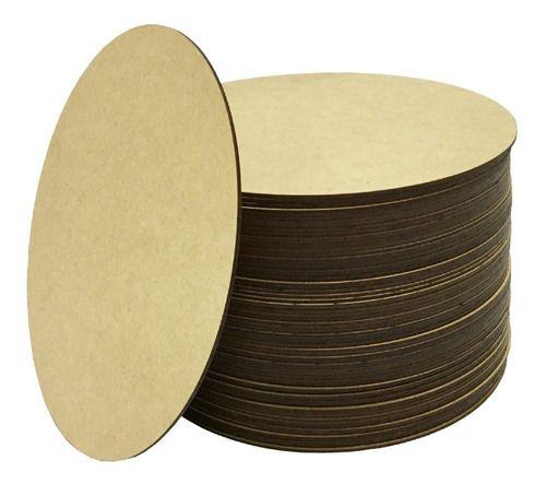 Imagem de Kit 08 Sousplat Bolacha Mdf 3mm Cru Natural Base Prato 33cm