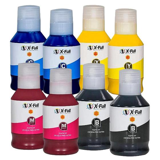 Imagem de Kit 08 Tintas compatíveis Canon Maxify GI-16 Para GX6010, GX7010 e GX5010