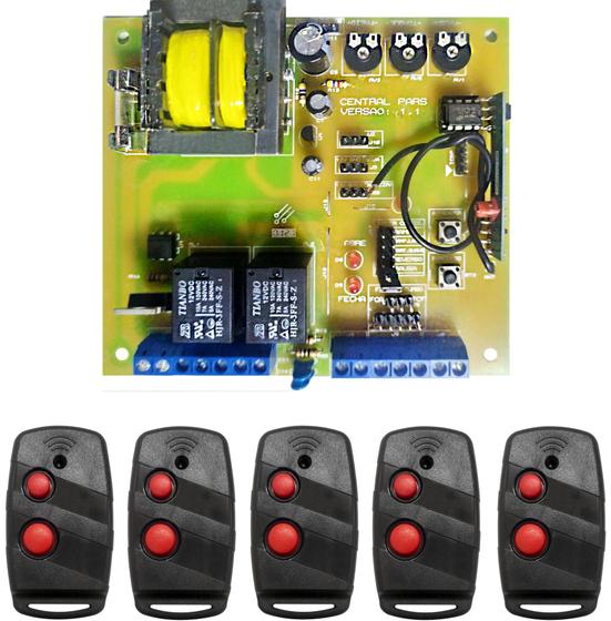 Imagem de Kit 1 Central De Comando Pars + 05 Ctrls Code Learning 5001