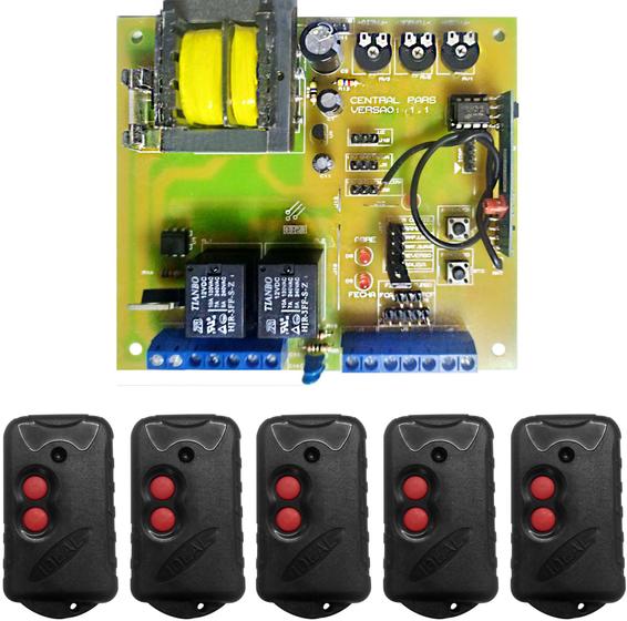 Imagem de Kit 1 Central De Comando Pars + 05 Ctrls Code Learning 5103