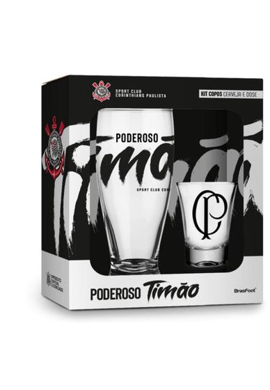 Imagem de Kit 1 copo munich e 1 copo dose corinthians - BRASFOOT