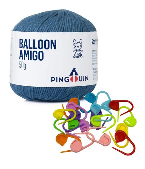 Imagem de Kit 1 Fio Balloon Amigo - Pingouin + 10 unidades de marcadores de ponto cadeado