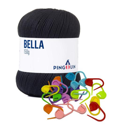 Imagem de Kit 1 Fio Bella - Pingouim + 10 unidades de marcadores de ponto cadeado