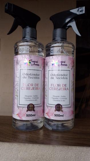 Imagem de Kit 1 Litro Agua Perfumada Aromatizador de Tecidos Spray Roupas Lençois Cheiro de Lojas