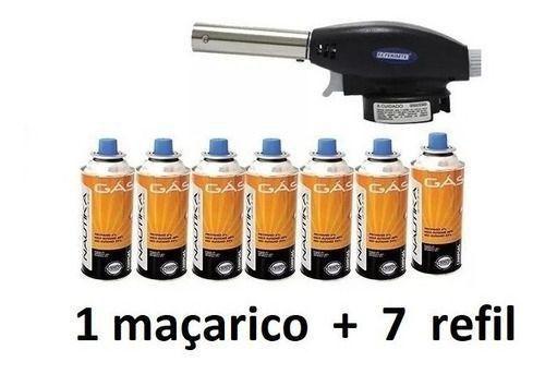 Imagem de Kit 1 Maçarico Portátil Culinário Ferimte Ma54 + 7 Carga