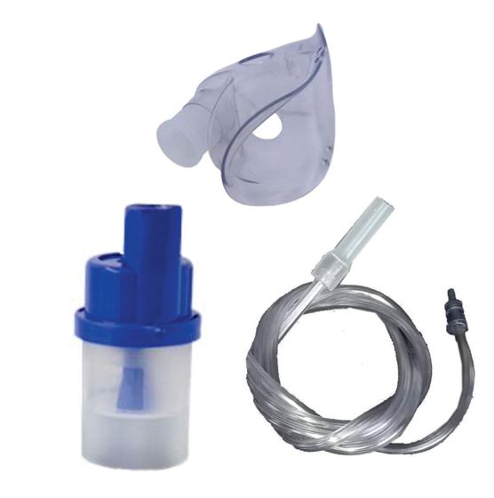 Kit 1 Mascara copinho e mangueira p/ inalador nebulizador Gtech