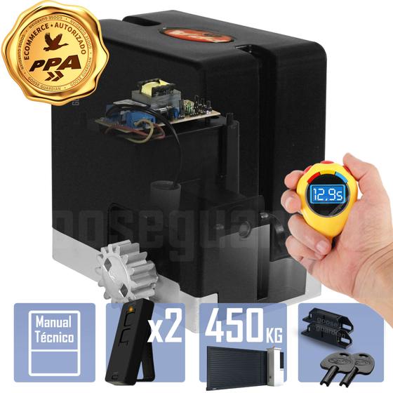 Imagem de Kit 1 Motor PPA 1/4CV Dz Hub 2 Control Portão 450Kg