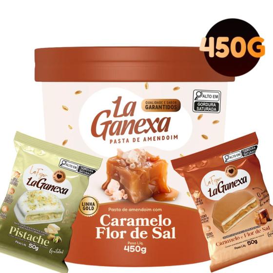 Imagem de Kit 1 Pasta de Amendoim La Ganexa + 2 Uni Snack La Fajor