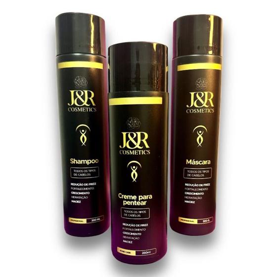 Imagem de kit 1 Premium Feminino - Shampoo + Mascara + Creme de Pentear - J&R Cosmetics