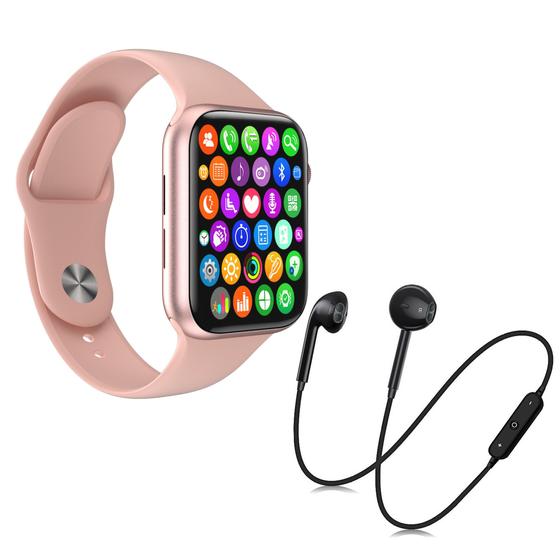 Imagem de Kit 1 Relógio Inteligente SmartWatch W8 Lite Plus Troca Pulseira + 1 Fone Bt S6 - Smart Bracelet