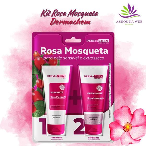 Imagem de KIT 1 Sabonete Ultra Hidratante Rosa Mosqueta 100ml + 1 Esfoliante Rosa Mosqueta 100g