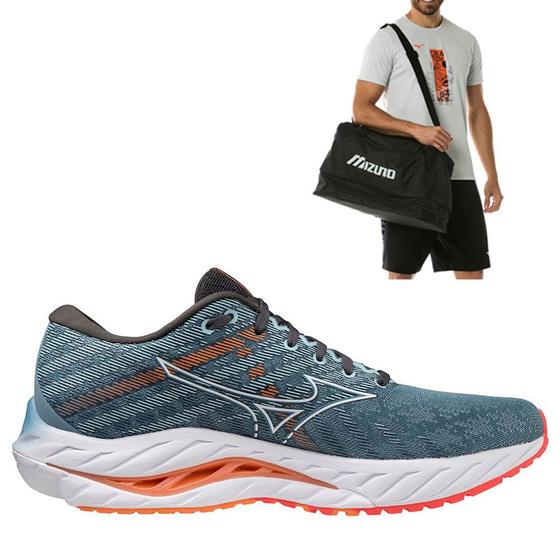 Kit 1 Tênis de Corrida Masculino Mizuno Wave Inspire 19 e 1 Mala de treino Master Menor preço em Kit 1 Tênis de Corrida Masculino Mizuno Wave Inspire 19 e 1 Mala de treino Master