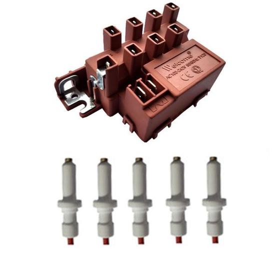 Imagem de Kit 1 Usina Ignição e 5 Eletrodos Fogão Bosch Style