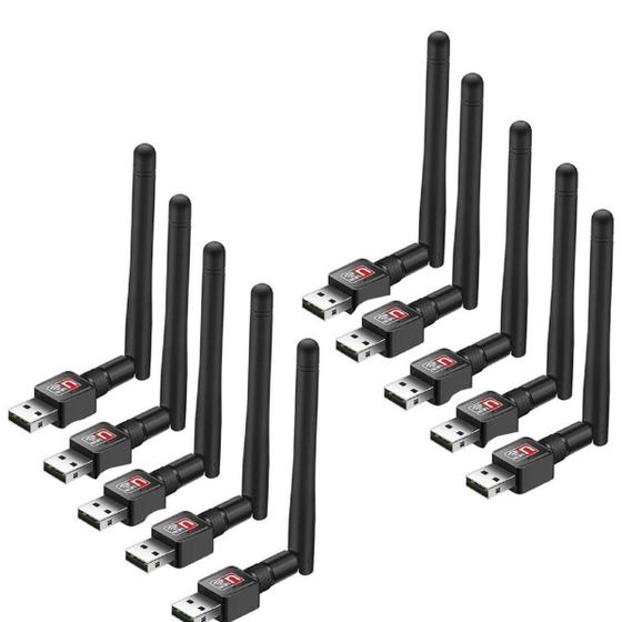 Imagem de Kit 10 Adapt Receptor Wireless Usb Wifi Antena Lotus Lt-A097