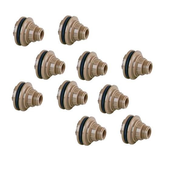Imagem de Kit 10 Adaptador Com Flange Soldavel Marrom 32x1 Caixa