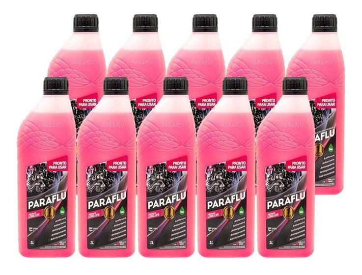 Imagem de Kit 10 Aditivo Pronto Uso Para Radiador Rosa Paraflu