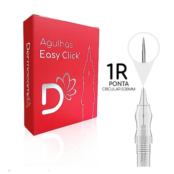 Imagem de Kit 10 - Agulha Easy Click Com Mola 1RL 0,3mm Dermocamp