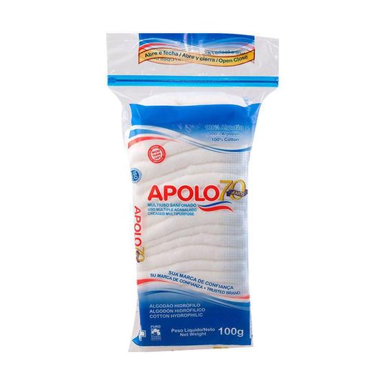 Imagem de Kit 10 Algodão Apolo Hidrófilo Sanfonado 10 Und 100g