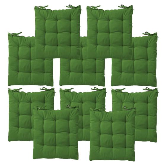 Imagem de Kit 10 Almofadas Assento Sofá Cadeira Futton Design Liso Sofisticado Resistente