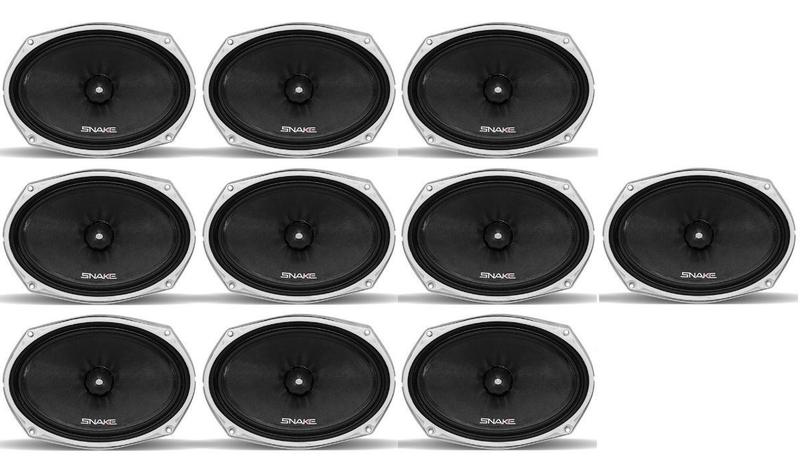 Imagem de Kit 10 Alto Falantes Medio Grave Snake Pro 6x9 Esv 220w Rms