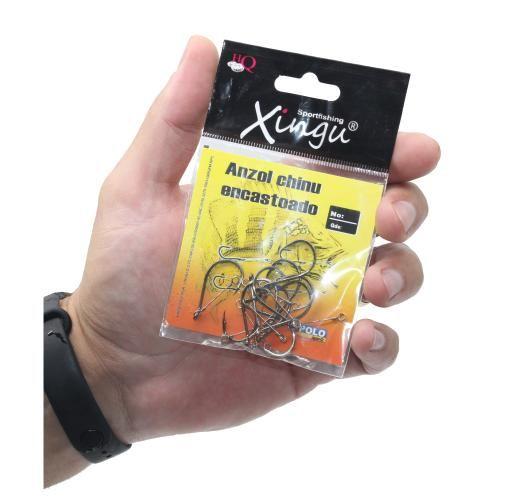 Imagem de Kit 10 Anzol Chinu N-6 Encastoado Xingu Super Afiado