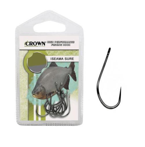 Imagem de Kit 10 Anzol Pesca Sem Farpa Fisga Iseama Sure N-18 Crown