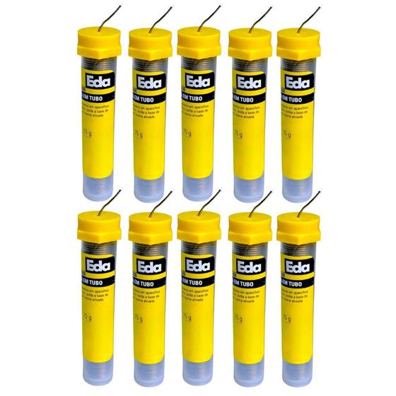 Imagem de Kit 10 Arame De Solda Estanho Para Circuitos Elétricos 25g