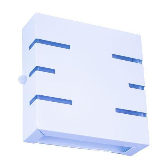 Kit 10 Arandelas 2 Fachos Frisada Branca Externa Al22408 Alpha Lúmen