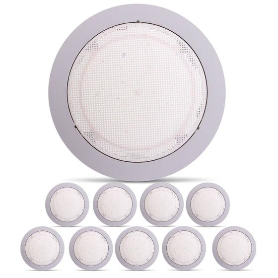 Kit 10 Arandelas Redondas 6 Polegadas para Som Ambiente Flat Sem Alto