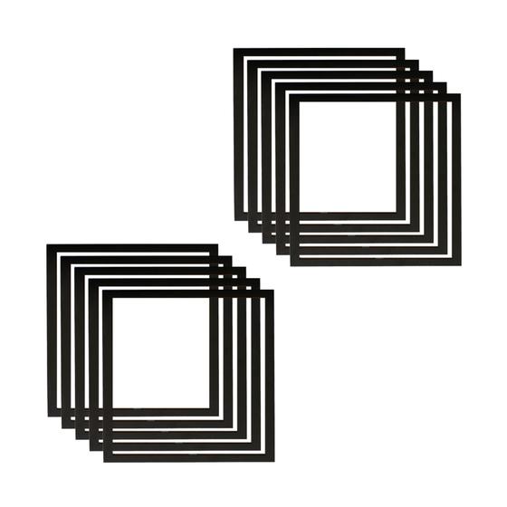 Imagem de kit 10 arco de moldura preta 30x30para azulejo, quadros edecorações