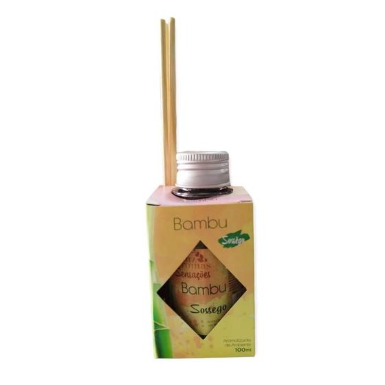 Imagem de Kit 10 Aromatizador de Ambiente de Bambu 100ml Difusor Vareta Luz Aromas - Envio Já