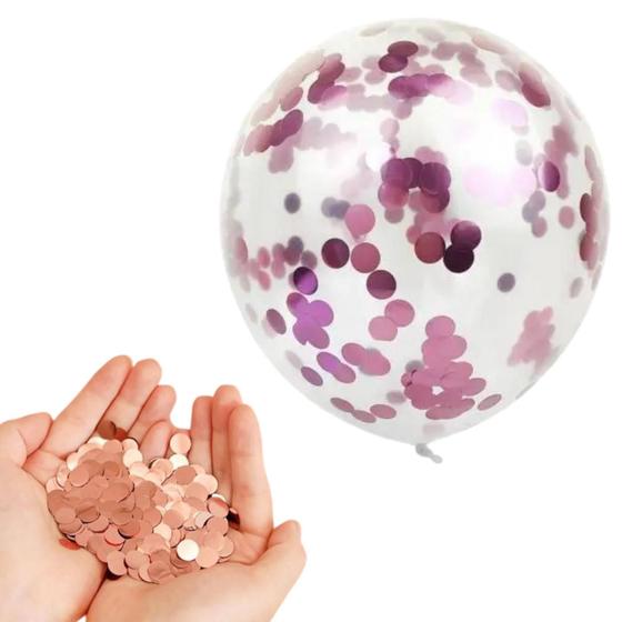 Imagem de Kit 10 balões bubble transparentes de 18 polegadas + 20g de confete colorido para decorações deslumbrantes e festivas