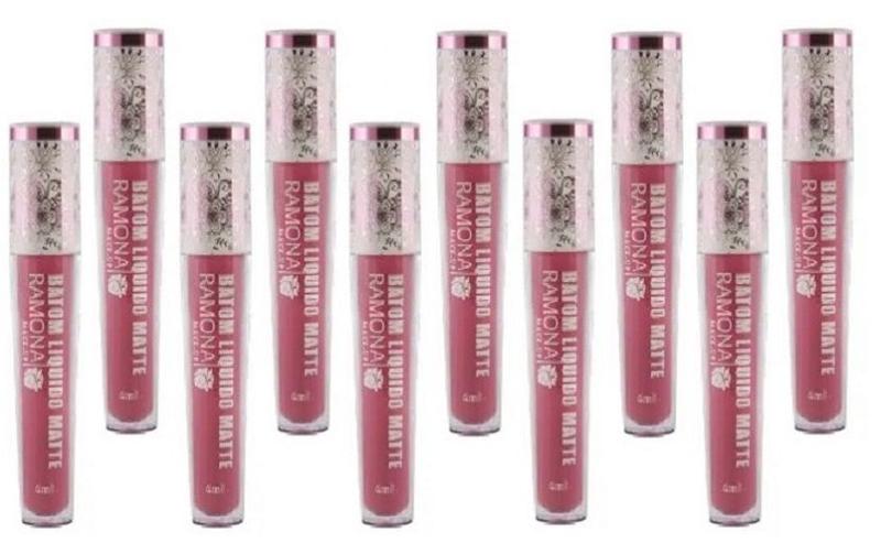 Imagem de Kit 10 Batom Líq. Matte Cor Meu Nude 03 4ml - Ramona Make Up