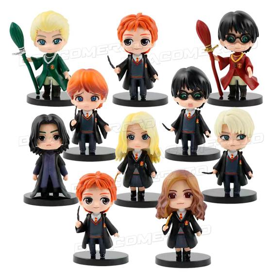 Imagem de Kit 10 Bonecos Action Figure Harry Potter Hermione Rony 7cm