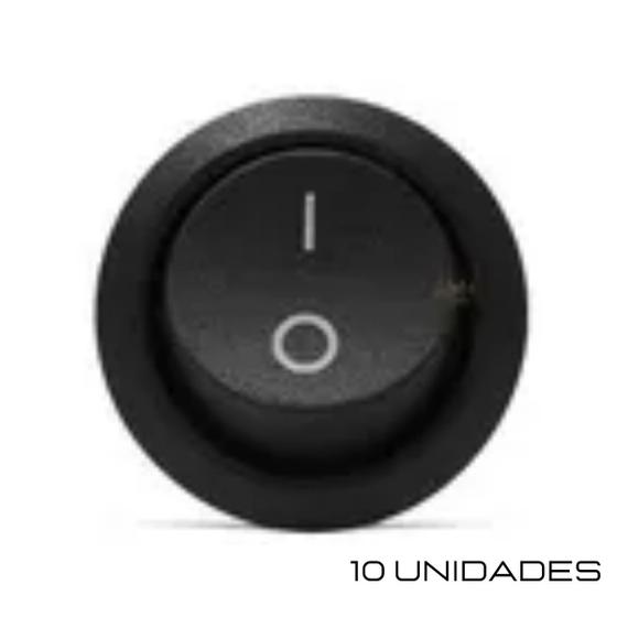 Kit-10 botão botões chave tic tac redondo 10a liga/desliga - TECH ONE ...
